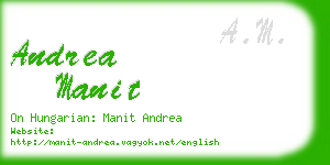 andrea manit business card